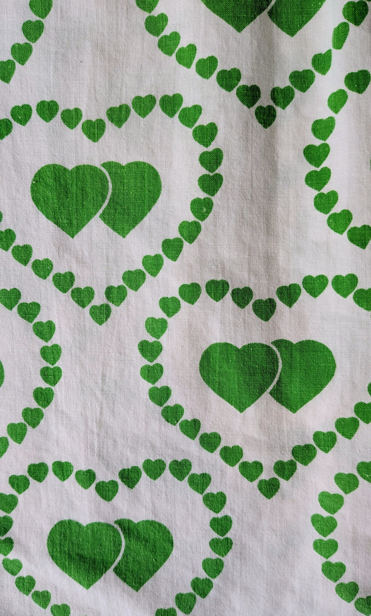 1970s Style Classic Cut Unisex Upcycled Cotton Button-up Shirt – Brat Love (White & Green / Size M) | Freedomfield
