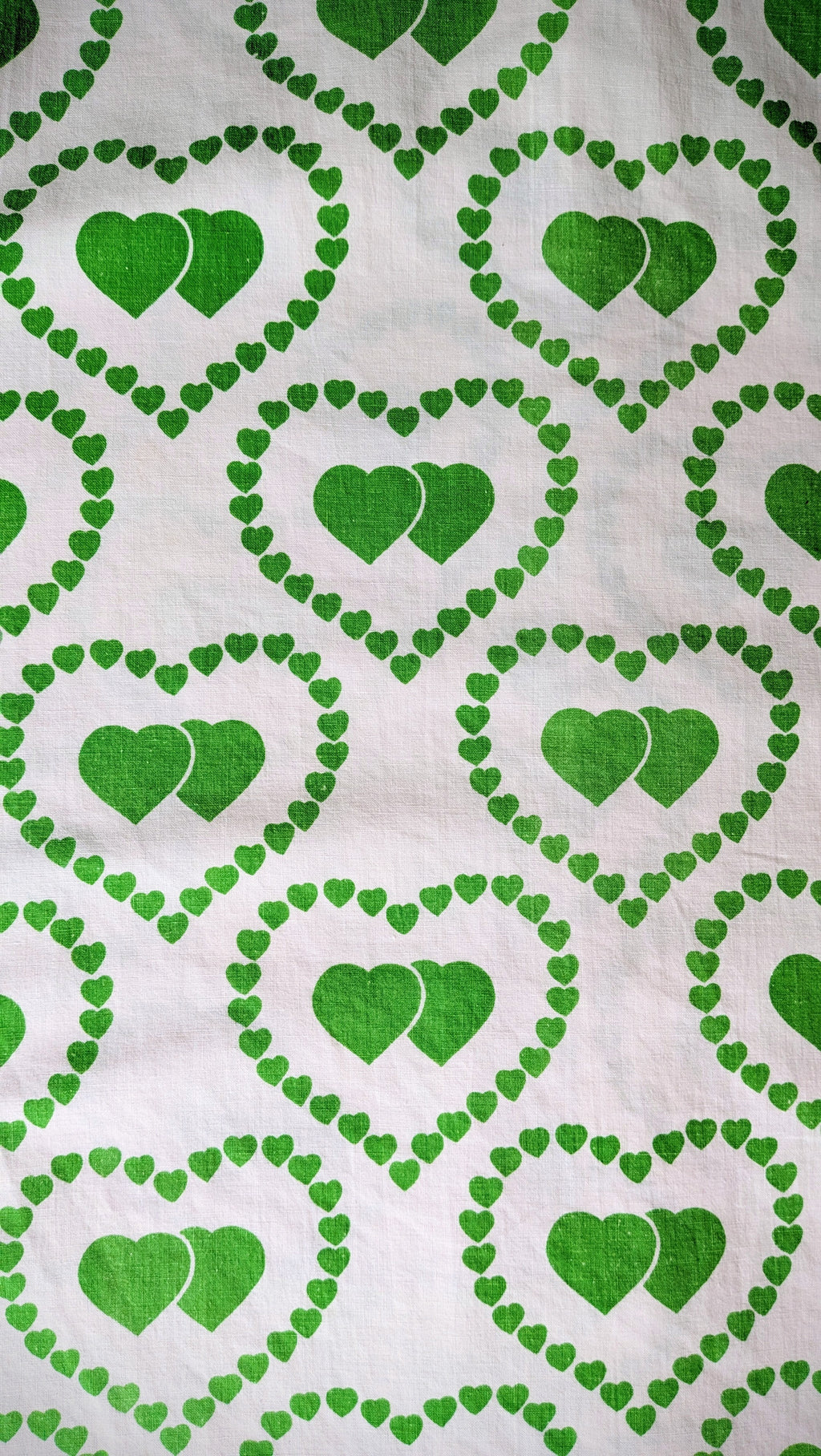 1970s Style Long Sleeve Unisex Upcycled Cotton Button-up Overshirt – Brat Love (White & Green / Size L) | Freedomfield